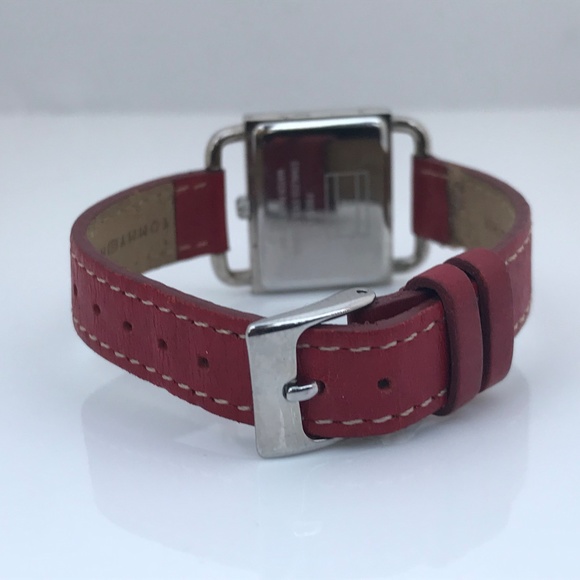 Tommy Hilfiger Women Watch Red Leather Band Silver - Picture 7 of 8